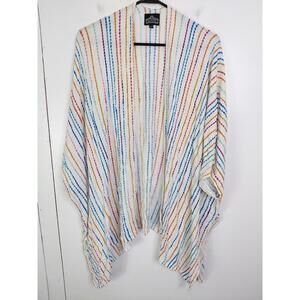 Angie Top Womens One Size Kimono Colorful Tie Dye Dotted Kidcore Teacher Light